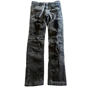 Grindhouse Men’s Black Distressed Jeans Size 32 Grunge Hip Hop Streetwear 32x30